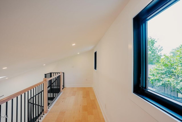 2129 Ridge Rd, Raleigh, NC 27607 - hall with light wood-type flooring and recessed lighting