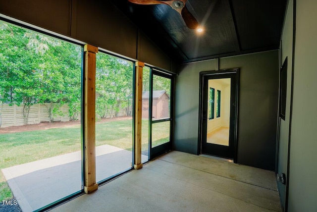 2129 Ridge Rd, Raleigh, NC 27607 - unfurnished sunroom with ceiling fan