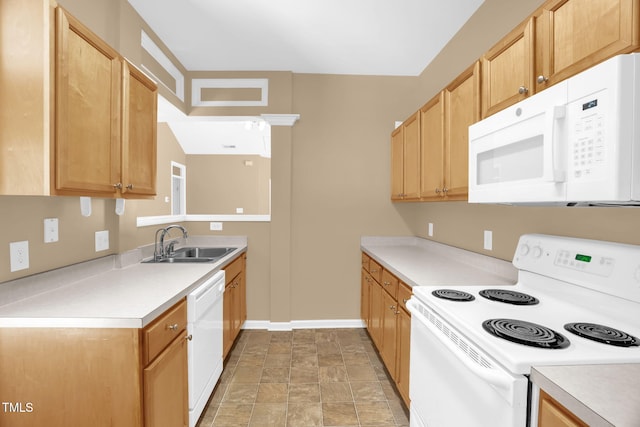 7807 Braefield Dr, Raleigh, NC 27616 - kitchen featuring white appliances, light countertops, and stone finish flooring