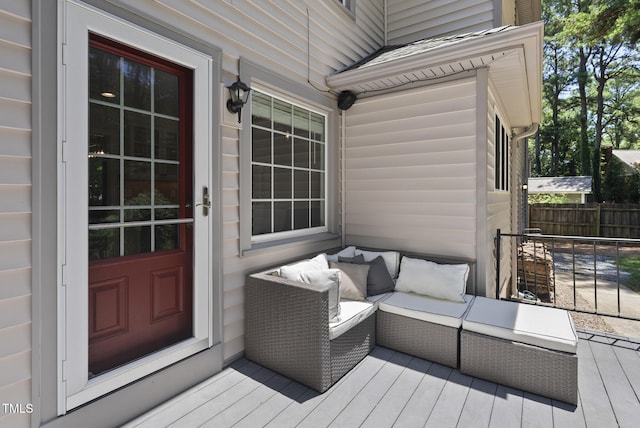 2704 Farnborough Rd, Raleigh, NC 27613 - wooden terrace featuring an outdoor hangout area