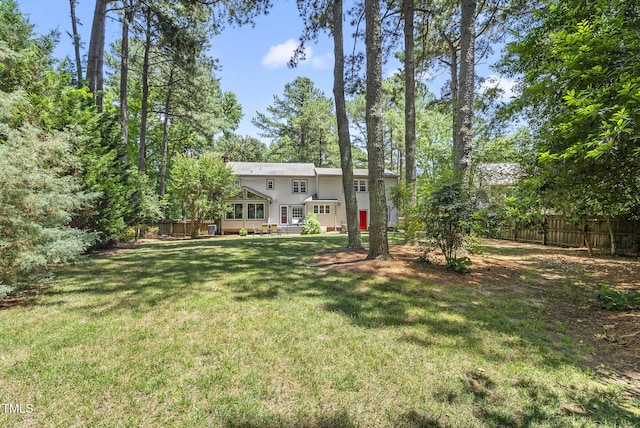 2704 Farnborough Rd, Raleigh, NC 27613 - view of yard featuring a deck