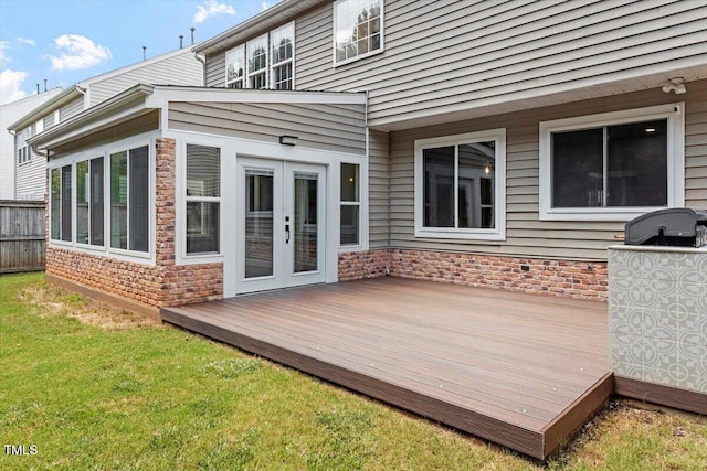 7414 Brandon Allen Ave, Raleigh, NC 27613 - deck featuring french doors