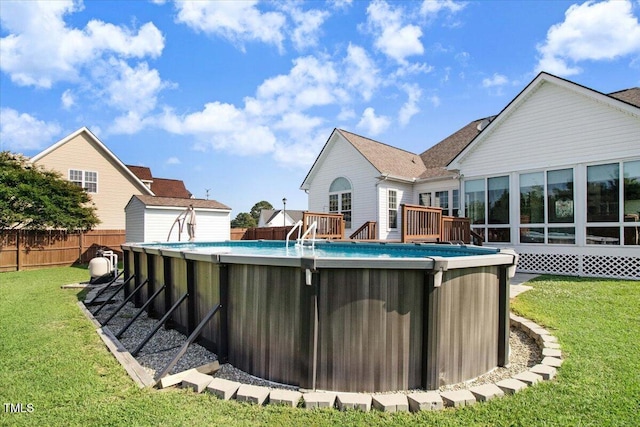8101 Claybrooke Ct, Willow Springs, NC 27592 - back of property with a deck