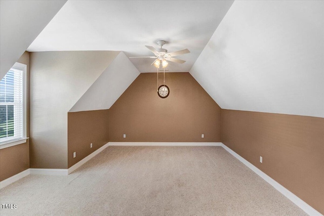 8101 Claybrooke Ct, Willow Springs, NC 27592 - bonus room with a ceiling fan, carpet floors, and lofted ceiling
