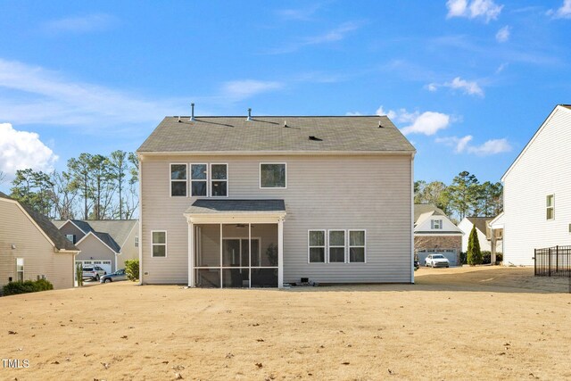 78 N Porcenna Ln, Clayton, NC 27527 - rear view of house featuring a sunroom