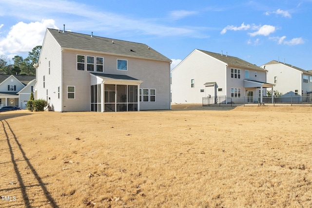 78 N Porcenna Ln, Clayton, NC 27527 - back of property with a sunroom and a residential view