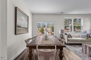 133 N Chubb Rdg, Wilsons Mills, NC 27520 - dining room with baseboards and wood finished floors