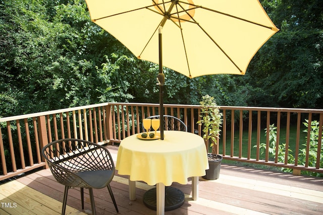 4028 Chaucer Dr, Durham, NC 27705 - view of wooden terrace