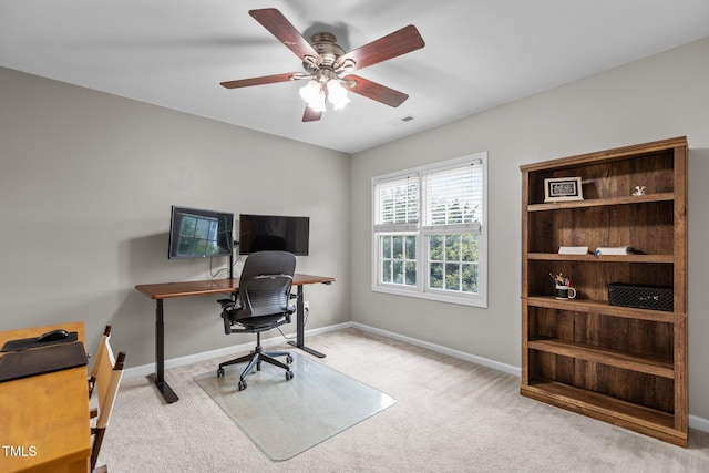 2104 Brockfield Ct, Raleigh, NC 27614 - office space with carpet flooring and ceiling fan