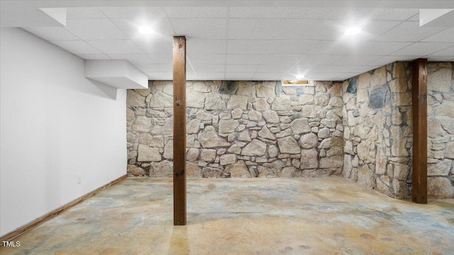 424 Roy Carver Rd, Semora, NC 27343 - finished basement with baseboards and a paneled ceiling