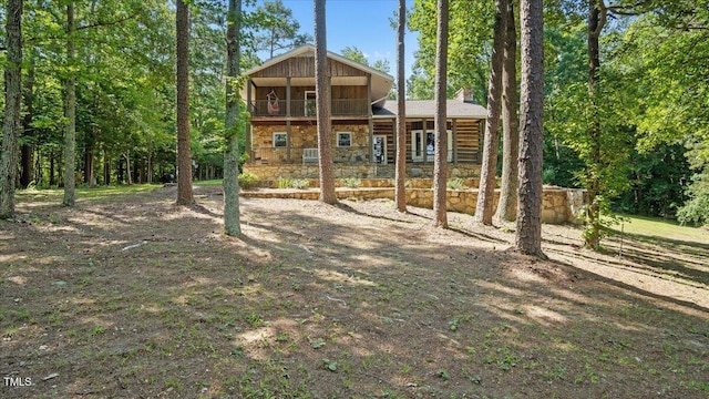 424 Roy Carver Rd, Semora, NC 27343 - back of property featuring stone siding