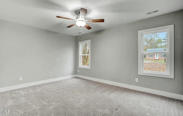 900 Woodrow St S, Wilson, NC 27893 - empty room with plenty of natural light, carpet, and ceiling fan