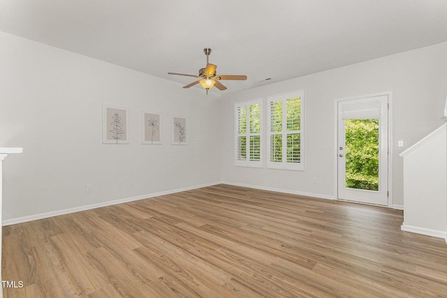14309 Foxcroft Rd, Raleigh, NC 27614 - spare room with ceiling fan and light wood finished floors