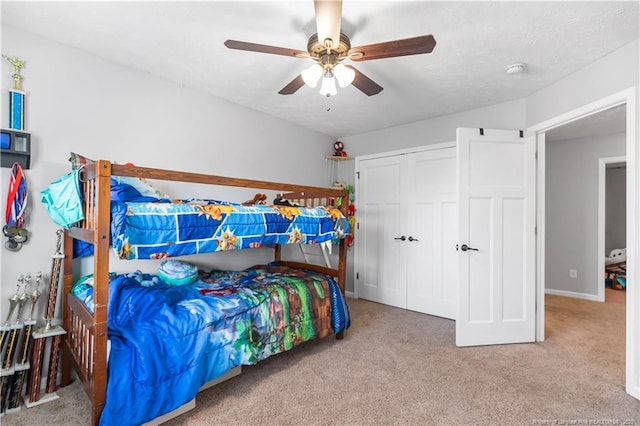 4112 Newgate St, Fayetteville, NC 28306 - carpeted bedroom with a closet and ceiling fan
