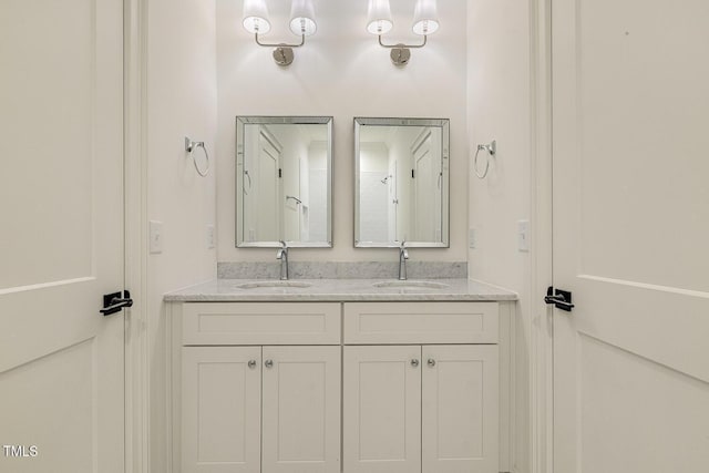 201 S Ennis St, Fuquay Varina, NC 27526 - bathroom featuring double vanity