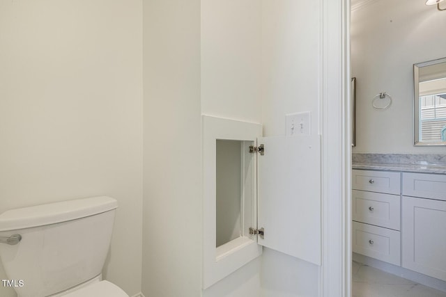 201 S Ennis St, Fuquay Varina, NC 27526 - bathroom featuring vanity and marble finish flooring