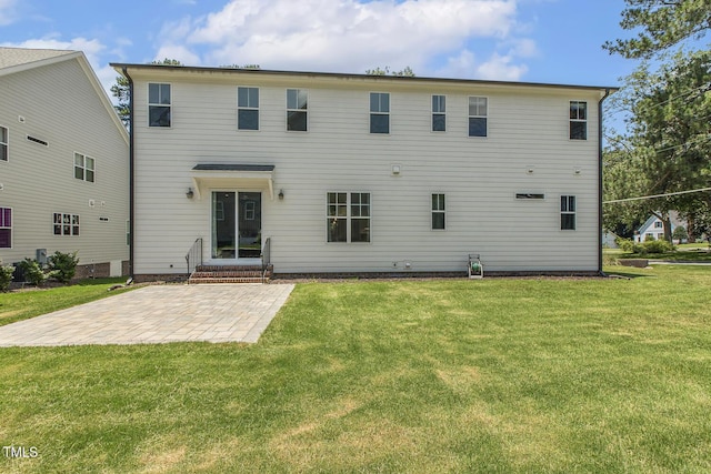 201 S Ennis St, Fuquay Varina, NC 27526 - back of house with a yard, a patio, and entry steps