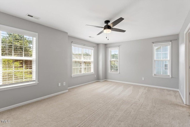 3021 Winding Waters Way, Raleigh, NC 27614 - unfurnished room featuring ceiling fan, healthy amount of natural light, and light carpet