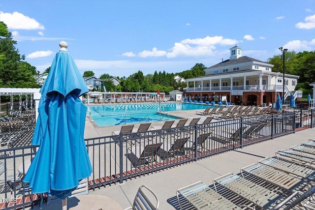 3021 Winding Waters Way, Raleigh, NC 27614 - community pool featuring a patio area