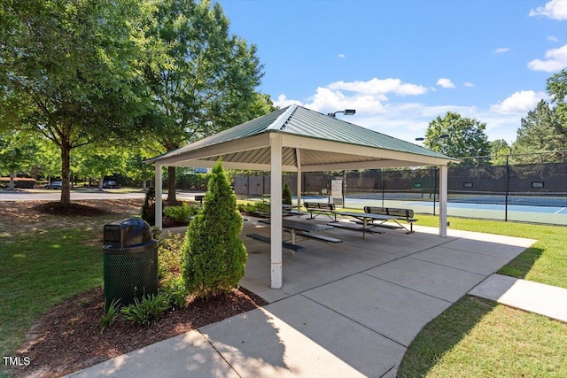 3021 Winding Waters Way, Raleigh, NC 27614 - view of home's community with a tennis court and a gazebo
