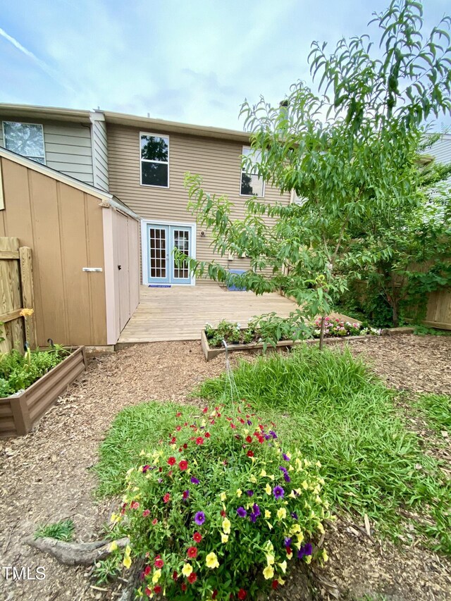4324 Halliwell Dr, Raleigh, NC 27606 - back of property featuring a garden