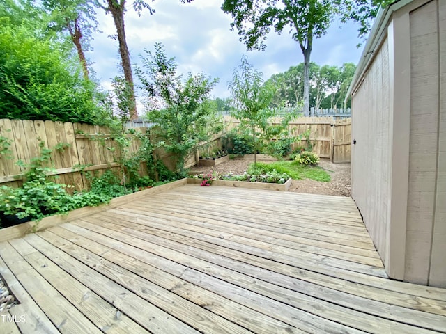 4324 Halliwell Dr, Raleigh, NC 27606 - wooden terrace featuring a fenced backyard