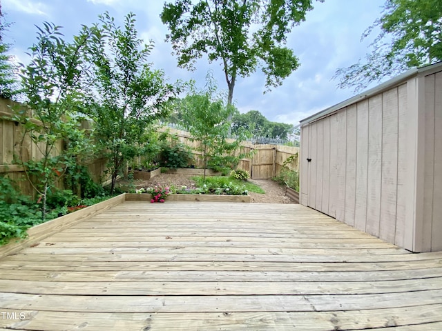 4324 Halliwell Dr, Raleigh, NC 27606 - wooden terrace with a fenced backyard
