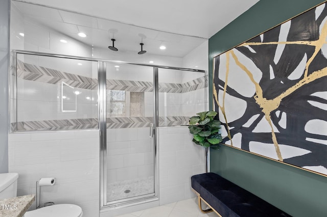 1603 N Alston Ave, Durham, NC 27701 - bathroom featuring a shower stall and tile patterned flooring