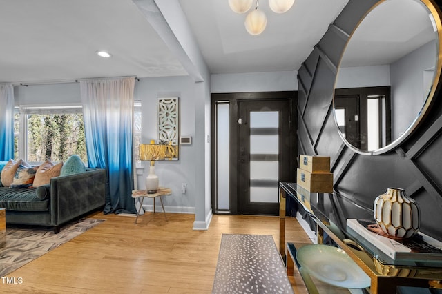 1603 N Alston Ave, Durham, NC 27701 - entrance foyer with light wood-style floors and recessed lighting
