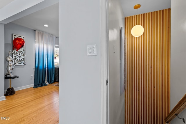 1603 N Alston Ave, Durham, NC 27701 - corridor with light wood-style flooring and recessed lighting
