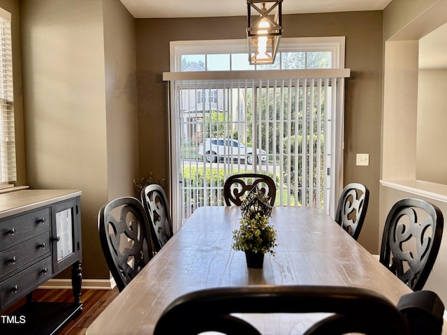 1121 Brookhill Way, Cary, NC 27519 - dining space with dark wood-type flooring and baseboards