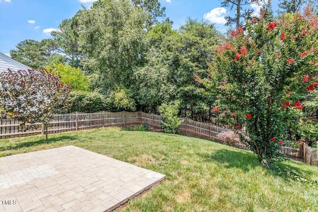 404 Ascott Way, Durham, NC 27713 - fenced backyard featuring a patio area
