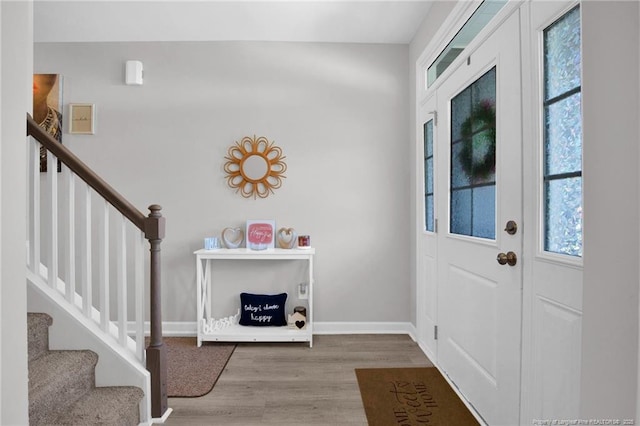 208 Walker Downs Cir, Fayetteville, NC 28305 - entrance foyer featuring wood finished floors, plenty of natural light, and stairway