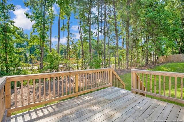 208 Walker Downs Cir, Fayetteville, NC 28305 - wooden terrace with a yard