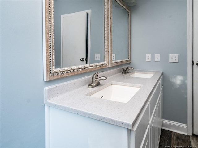 40 Ella Bell Rd, Clarkton, NC 28433 - bathroom with double vanity and baseboards