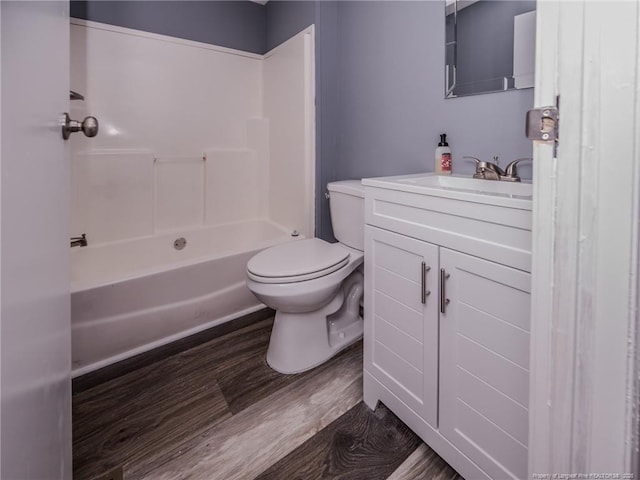 40 Ella Bell Rd, Clarkton, NC 28433 - bathroom featuring vanity, wood finished floors, and tub / shower combination