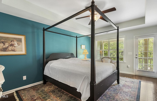 12612 Gallant Pl, Raleigh, NC 27614 - bedroom with wood finished floors and a ceiling fan