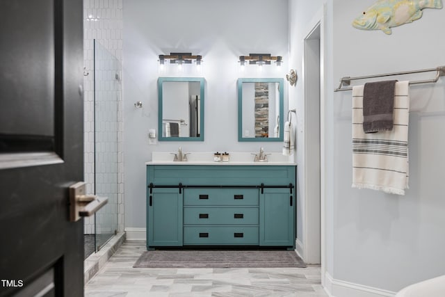 605 W Holt St, Mebane, NC 27302 - full bath with a stall shower and double vanity
