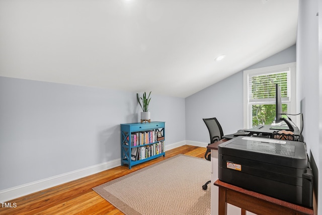 605 W Holt St, Mebane, NC 27302 - office space featuring vaulted ceiling and wood finished floors
