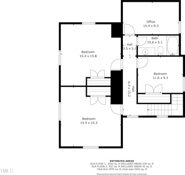 605 W Holt St, Mebane, NC 27302 - view of property floor plan