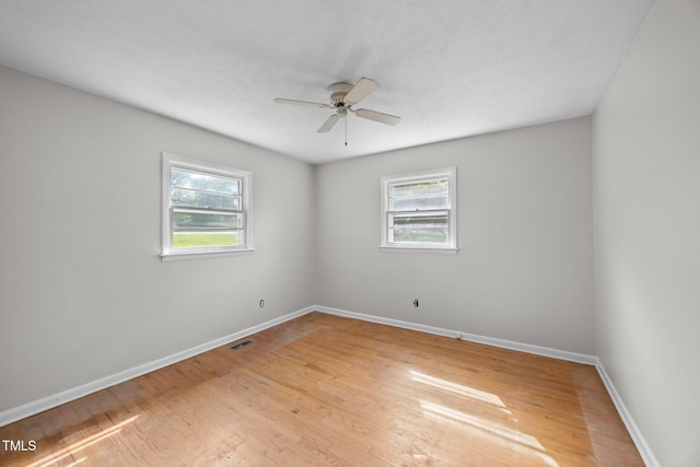 150 Alston Pruitt Rd, Louisburg, NC 27549 - unfurnished room with plenty of natural light, ceiling fan, and light wood-style flooring