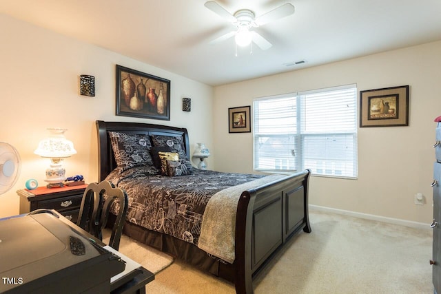 4009 Tresco Xing, Raleigh, NC 27616 - bedroom featuring light carpet and a ceiling fan