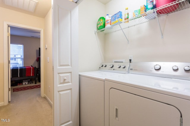 4009 Tresco Xing, Raleigh, NC 27616 - laundry room with independent washer and dryer and light colored carpet
