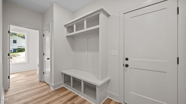 5027 Preacher Holmes Rd, Graham, NC 27253 - mudroom with light wood-style floors and baseboards