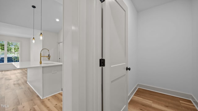 5027 Preacher Holmes Rd, Graham, NC 27253 - hallway featuring light wood finished floors