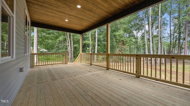 5027 Preacher Holmes Rd, Graham, NC 27253 - deck with view of wooded area