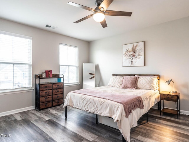 3441 Jordan Shires Dr, New Hill, NC 27562 - bedroom featuring wood finished floors and ceiling fan