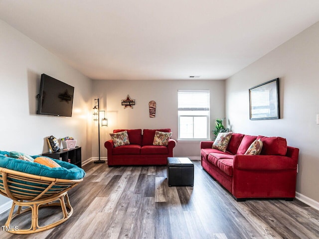 3441 Jordan Shires Dr, New Hill, NC 27562 - living room with wood finished floors and baseboards
