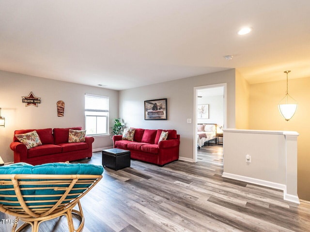 3441 Jordan Shires Dr, New Hill, NC 27562 - living room with wood finished floors and recessed lighting