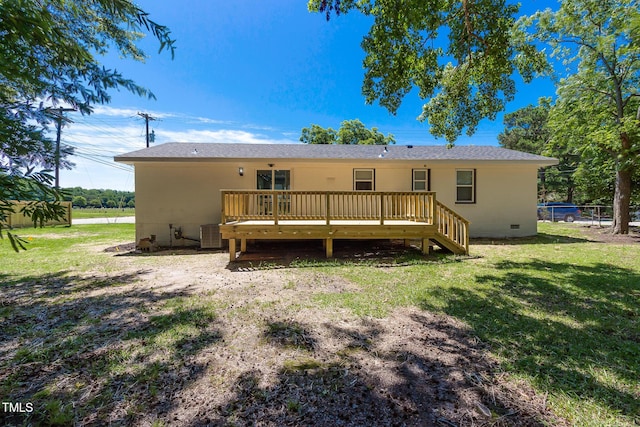 400 Minchew St SE, Wilson, NC 27893 - rear view of property featuring crawl space and a deck